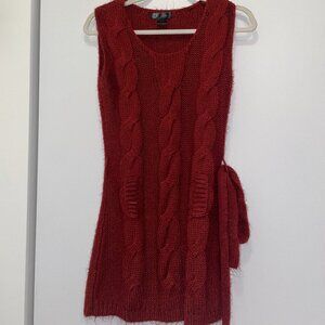 j.j.basics red knit dress